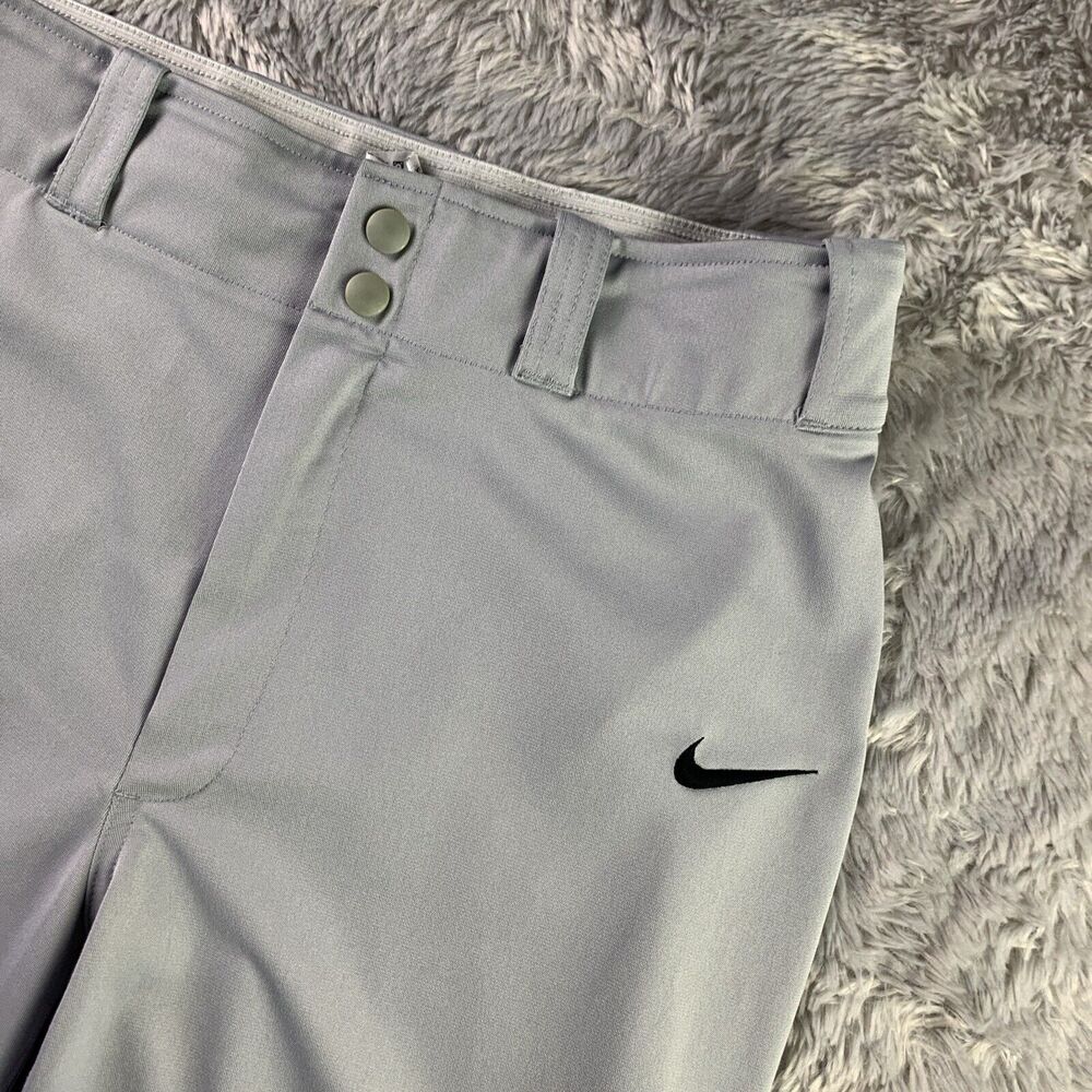 Nike Baseball Pants Mens Medium Gray Dri-Fit Core Enforced Knee Softball 615282
